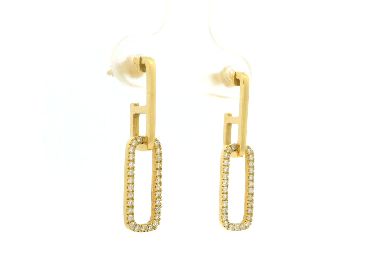 MODERN DIAMOND EARRINGS 18ct GOLD
