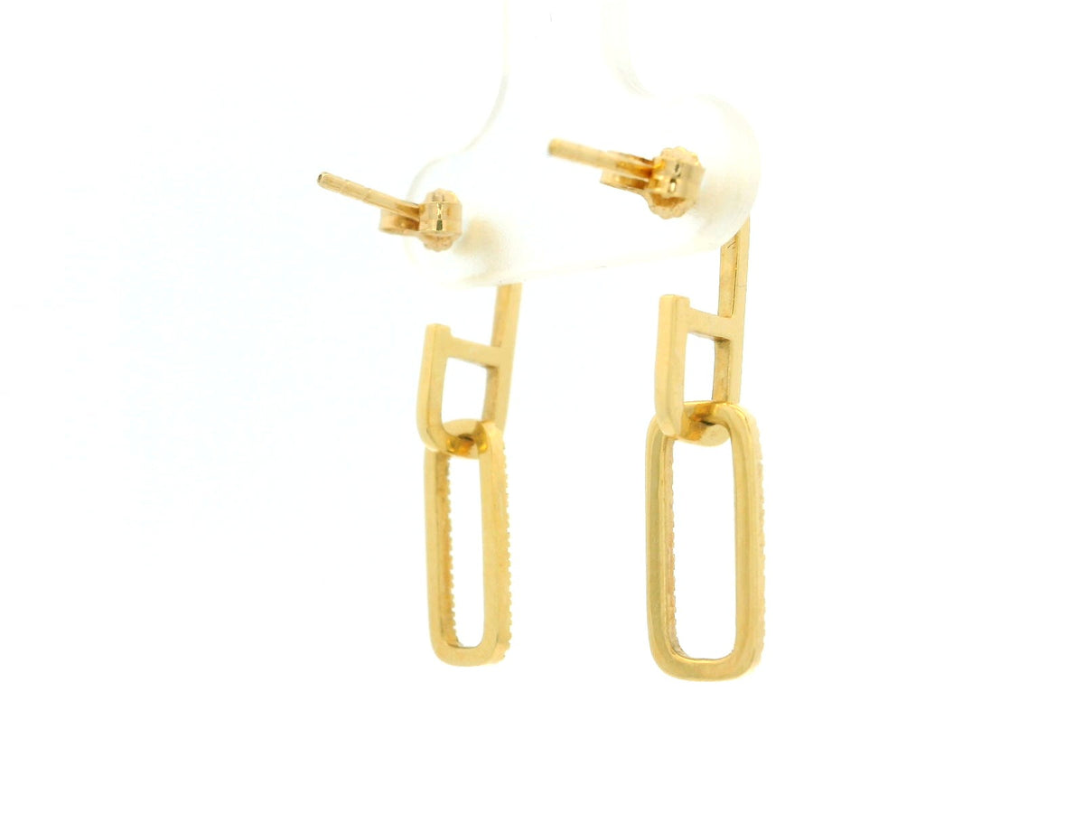 MODERN DIAMOND EARRINGS 18ct GOLD