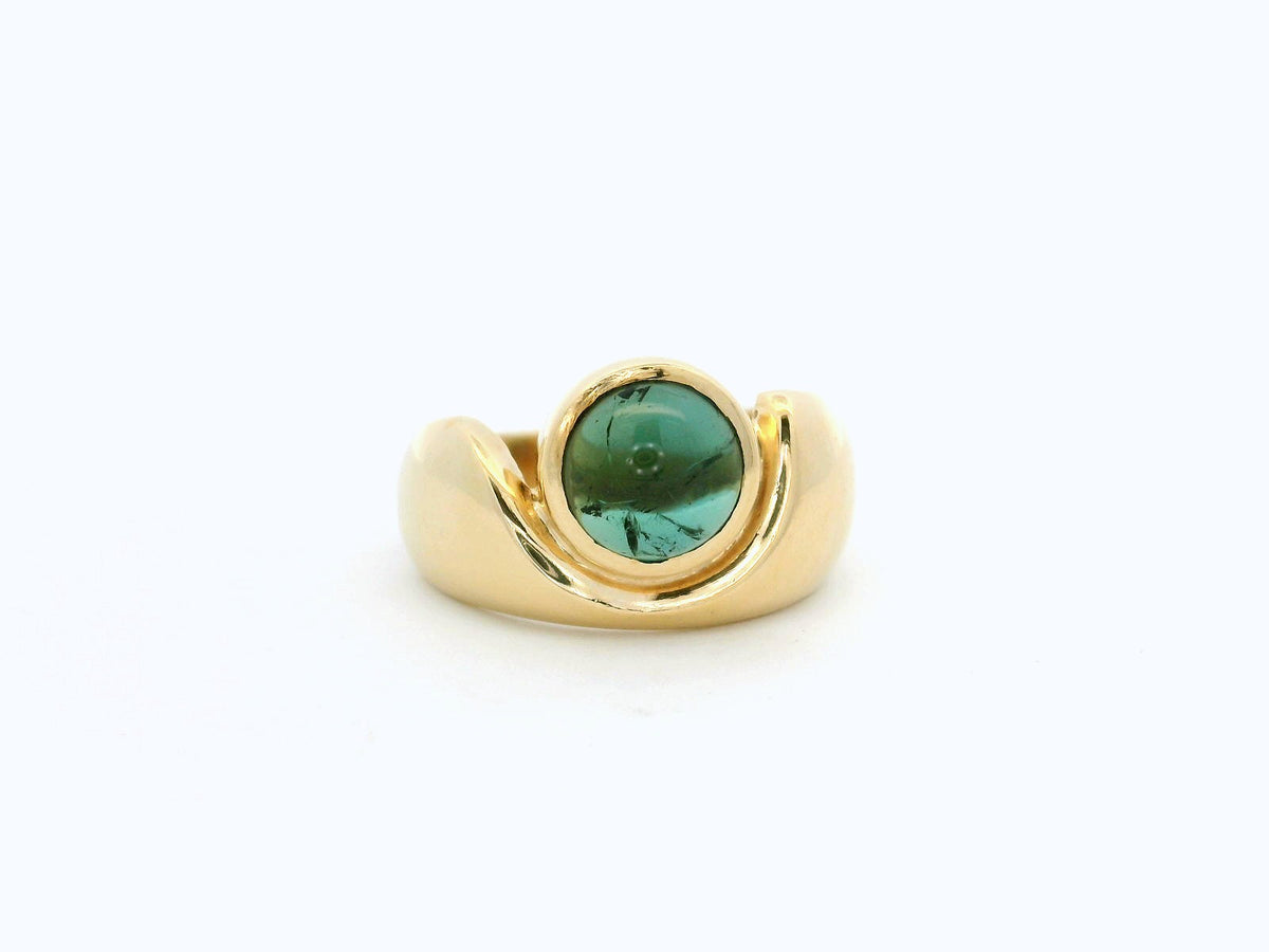 RETRO TOURMALINE RING BY JENS HANSEN 9ct GOLD