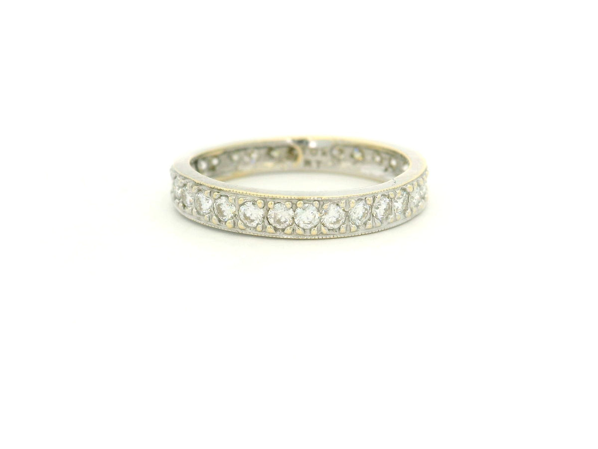 VINTAGE .90ct DIAMOND FULL ETERNITY RING 10ct GOLD