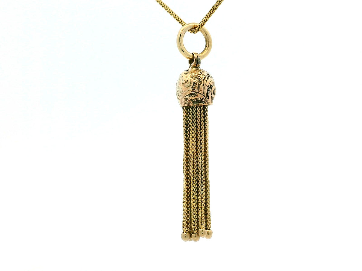 ANTIQUE TASSEL PENDANT 9ct GOLD