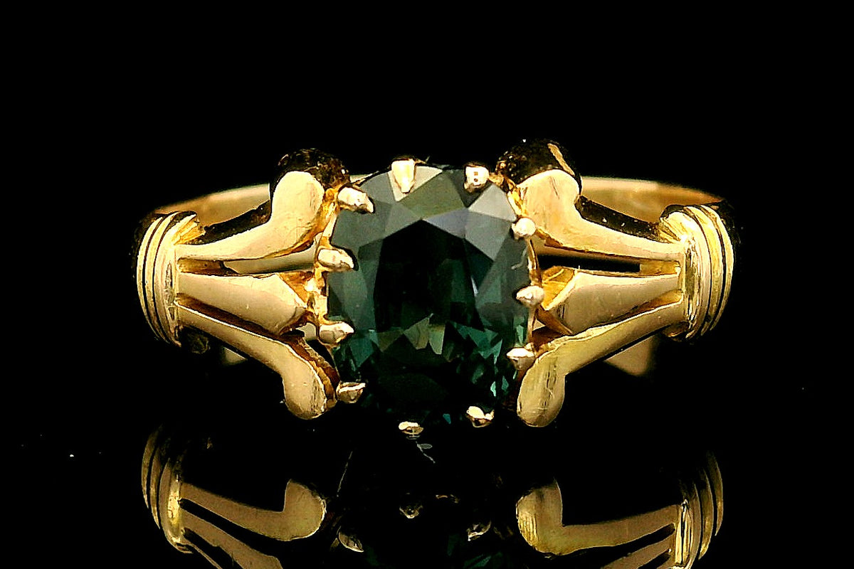 ANTIQUE EDWARDIAN 1.40ct SAPPHIRE RING 14ct GOLD