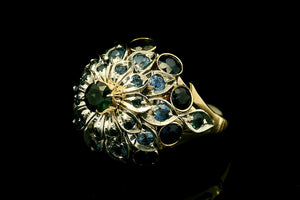 VINTAGE c1930’s SAPPHIRE DOME RING 18ct GOLD
