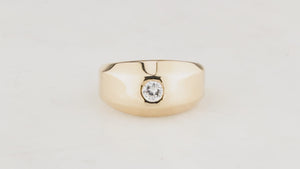 VINTAGE UNISEX DIAMOND BAND 14ct GOLD