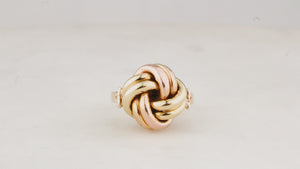 MID-CENTURY 1976 INTERTWINED KNOT RING 9ct GOLD