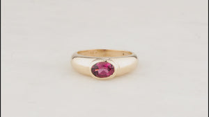 CUSTOM RHODOLITE GARNET RING 9ct GOLD