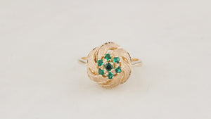 RETRO GILSON EMERALD RING 9ct GOLD