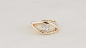 MID-CENTURY .55ct CHAMPAGNE DIAMOND RING  14ct GOLD