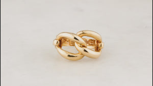 VINTAGE DOUBLE CURB-LINK RING 18ct GOLD