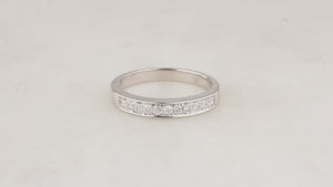VINTAGE DIAMOND HALF-HOOP RING 9ct GOLD