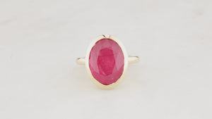 BESPOKE 11ct TOURMALINE RING IN 14ct GOLD