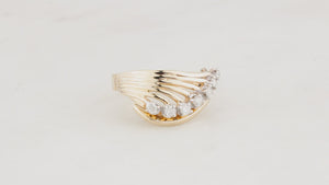 RETRO DIAMOND COCKTAIL RING 10ct GOLD
