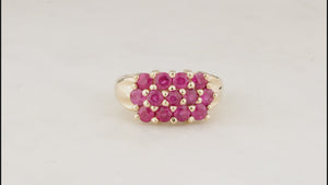RETRO RUBY RING 9ct GOLD