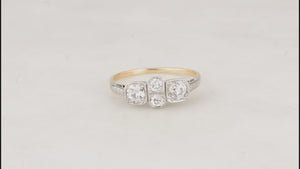 ANTIQUE ART DECO DIAMOND RING 18ct GOLD