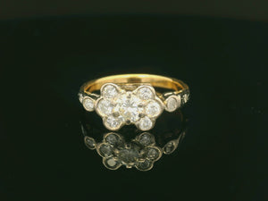 VINTAGE ART DECO .75ct DIAMOND RING 18ct GOLD