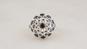 VINTAGE c1930’s SAPPHIRE DOME RING 18ct GOLD