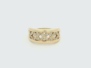 RETRO DIAMOND BAND 9ct GOLD