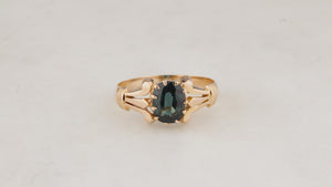 ANTIQUE EDWARDIAN 1.40ct SAPPHIRE RING 14ct GOLD