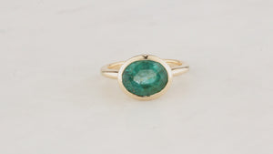 CUSTOM 2.30ct EMERALD RING 10ct GOLD