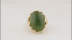 VINTAGE c1960’s JADE RING 14ct GOLD