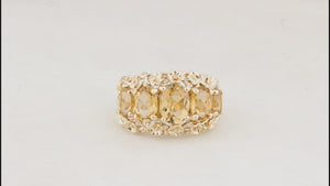 VINTAGE CITRINE RING 9ct GOLD
