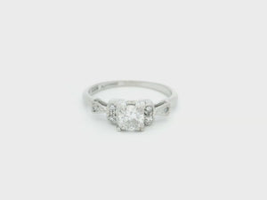 ART DECO .44ct DIAMOND RING 18ct GOLD & PLATINUM