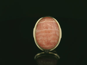 VINTAGE MID-CENTURY RHODOCHROSITE RING 8ct GOLD