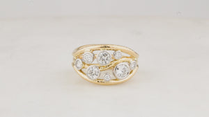 MID-CENTURY 1.16ct DIAMOND RING 18ct GOLD & PLATINUM
