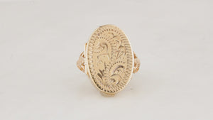 VINTAGE LOCKET RING 9ct GOLD