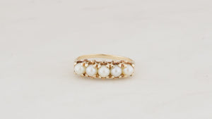 VINTAGE c1960/70 PEARL RING 9ct GOLD