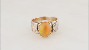 ANTIQUE VICTORIAN c1880’s FIRE OPAL RING 15ct GOLD