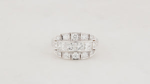 ART DECO 1.71ct DIAMOND RING 18ct WHITE GOLD