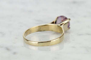 VINTAGE MID CENTURY c1960’s AMETHYST RING ON 9ct YELLOW GOLD