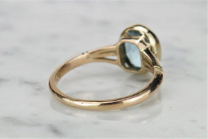 VINTAGE ART DECO ERA c1930’s TOPAZ RING ON 9ct YELLOW GOLD