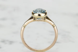 VINTAGE ART DECO ERA c1930’s TOPAZ RING ON 9ct YELLOW GOLD