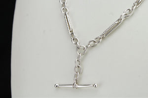 VINTAGE ESTATE ALBERT CHAIN ON STERLING SILVER