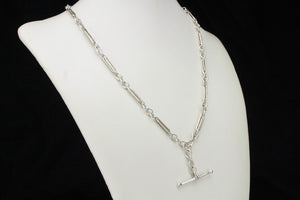 VINTAGE ESTATE ALBERT CHAIN ON STERLING SILVER