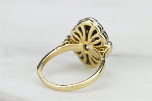 ORIGINAL ART DECO c1930’s DIAMOND RING ON 18ct YELLOW GOLD & PALLADIUM