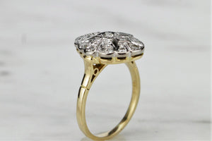 ORIGINAL ART DECO c1930’s DIAMOND RING ON 18ct YELLOW GOLD & PALLADIUM