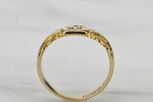 ANTIQUE VICTORIAN c1880 DIAMOND RING ON 18ct YELLOW GOLD