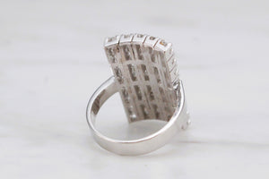 RETRO c1970-80 3.28ct DIAMOND RING ON 14ct WHITE GOLD