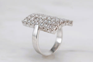 RETRO c1970-80 3.28ct DIAMOND RING ON 14ct WHITE GOLD