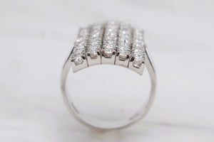 RETRO c1970-80 3.28ct DIAMOND RING ON 14ct WHITE GOLD