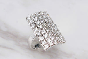 RETRO c1970-80 3.28ct DIAMOND RING ON 14ct WHITE GOLD