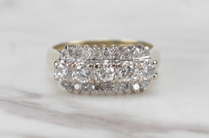 RETRO c1980’s .90ct DIAMOND RING ON 14ct YELLOW GOLD