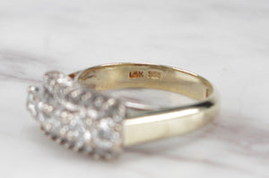 RETRO c1980’s .90ct DIAMOND RING ON 14ct YELLOW GOLD