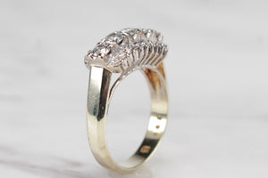 RETRO c1980’s .90ct DIAMOND RING ON 14ct YELLOW GOLD