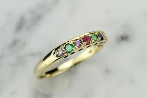 VINTAGE ESTATE ‘DEAREST’ RING ON 9ct YELLOW GOLD