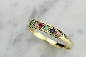 VINTAGE ESTATE ‘DEAREST’ RING ON 9ct YELLOW GOLD