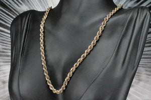 VINTAGE ESTATE CHUNKY ROPE TWIST CHAIN ON 10ct YELLOW GOLD